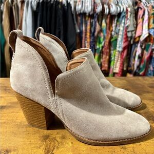 JEFFREY CAMPBELL Rosalee Light Grey Heeled Ankle Boots Size 11